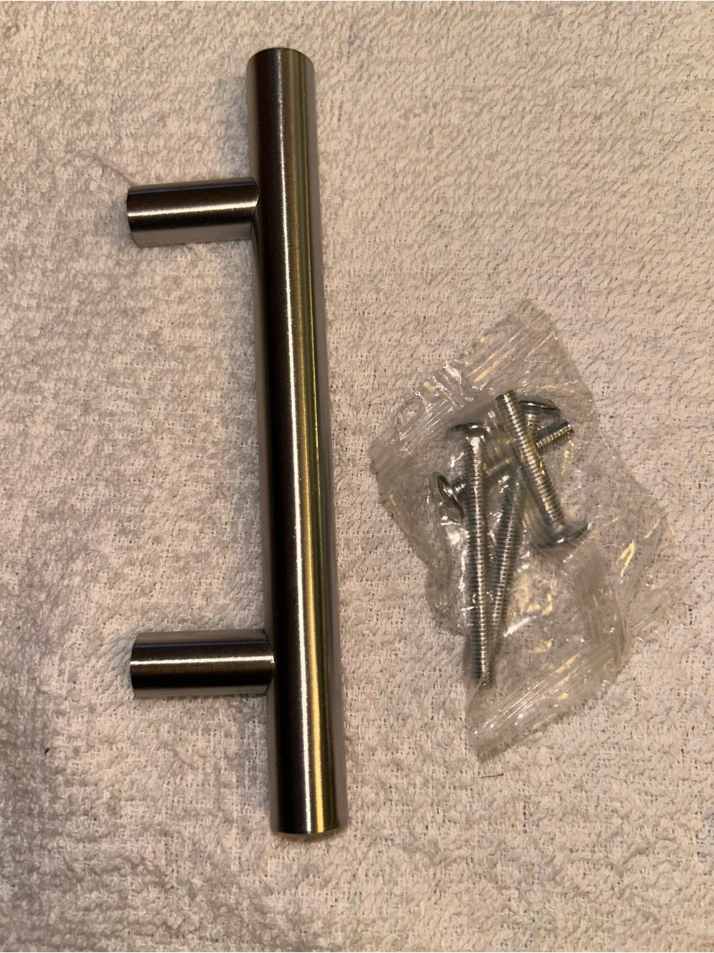 Brushed Nickel Cabinet T-Bar Pull Handle with Screws